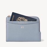 Zipped Travel Wallet Sky Blue Pebble