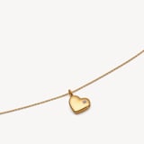 Star Set Heart Locket Necklace 18ct Gold Vermeil