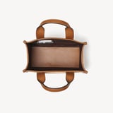 Mini Henley Tote Natural Chevron Raffia & Smooth Tan
