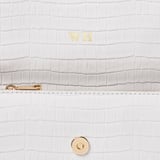 Eliza Clutch Deep Shine Chalk White Small Croc