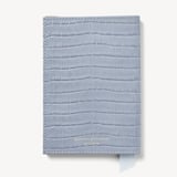 Passport Cover Deep Shine Sky Blue Small Croc