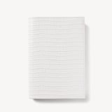 A5 Refillable Luxury Journal Deep Shine Chalk White Small Croc with Soft Suede Lining