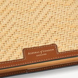 A5 Refillable Luxury Journal Natural Raffia & Smooth Tan