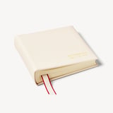 8-inch Leather Photo Album Ivory Pebble