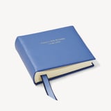8-inch Leather Photo Album Capri Blue Pebble