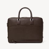 Mount Street Laptop Briefcase Chocolate Pebble