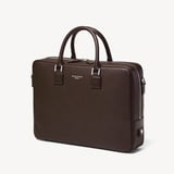Mount Street Laptop Briefcase Chocolate Pebble