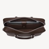 Mount Street Laptop Briefcase Chocolate Pebble