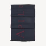 Bi-Colour Heavyweight Merino Wool Scarf Navy & Merlot Merino Wool