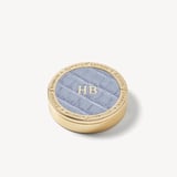 Foldable Handbag Hook Deep Shine Sky Blue Small Croc