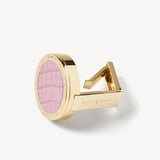 Foldable Handbag Hook Deep Shine Powder Lilac Small Croc