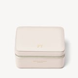 Travel Watch & Ring Box Ivory Pebble