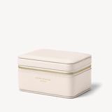 Travel Watch & Ring Box Ivory Pebble