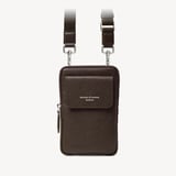 Reporter Crossbody Phone Bag Chocolate Pebble
