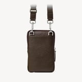 Reporter Crossbody Phone Bag Chocolate Pebble