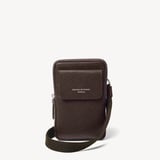 Reporter Crossbody Phone Bag Chocolate Pebble