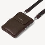 Reporter Crossbody Phone Bag Chocolate Pebble