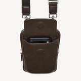 Reporter Crossbody Phone Bag Chocolate Pebble