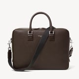Mount Street Laptop Briefcase Chocolate Pebble