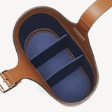 Deluxe Leather Duo Wine Bottle Carrier Smooth Tan