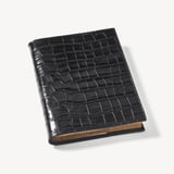 A5 Refillable Journal & Pen Set Deep Shine Black Croc