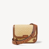 Ella Crossbody Natural Raffia & Smooth Tan