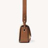 Ella Crossbody Natural Raffia & Smooth Tan