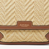 Ella Crossbody Natural Raffia & Smooth Tan
