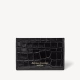 Slim Credit Card Holder Deep Shine Black Croc