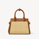 Savannah Mini Natural Chevron Raffia & Smooth Tan