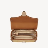 Midi Mayfair® Natural Chevron Raffia & Smooth Tan