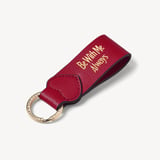 ‘Be With Me Always’ Heart Loop Keyring Cherry Red Soft Saffiano