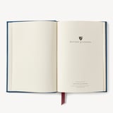 A5 Leather Bound Notebook Topaz Pebble