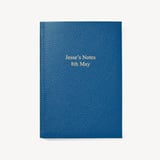 A5 Leather Bound Notebook Topaz Pebble
