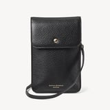 Duo Phone Crossbody Pouch Black Pebble
