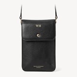 Duo Phone Crossbody Pouch Black Pebble