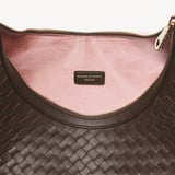 Soho Large Crescent Chocolate Woven Leather