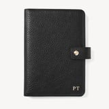 Deluxe Family Travel Wallet Black Pebble