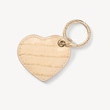 Small Heart Keyring Deep Shine Buttermilk Small Croc