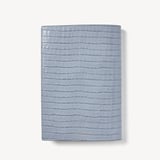 A5 Refillable Luxury Journal Deep Shine Sky Blue Small Croc with Soft Suede Lining