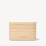 Slim Credit Card Holder Deep Shine Buttermilk Small Croc