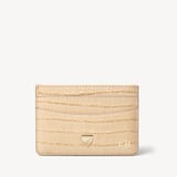 Slim Credit Card Holder Deep Shine Buttermilk Small Croc