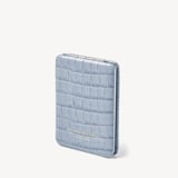 Handbag Mirror Deep Shine Sky Blue Small Croc