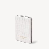 Handbag Mirror Deep Shine Chalk White Small Croc