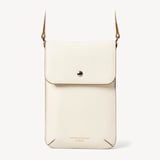 Duo Phone Crossbody Pouch Ivory Pebble