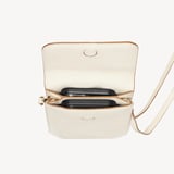 Duo Phone Crossbody Pouch Ivory Pebble
