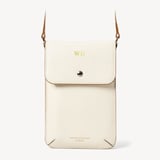 Duo Phone Crossbody Pouch Ivory Pebble