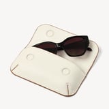 Ella Sunglasses Case Ivory Pebble