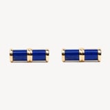 Double Barrel Cufflinks Lapis Lazulite set in 9ct Gold