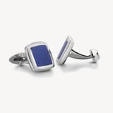 Sterling Silver Square Cufflinks Lapis & Sterling Silver 925